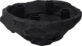 Mette Ditmer ART Piece Candle Bowl Black - Kronelysestager hos Magasin