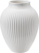 Knabstrup Keramik Knabstrup, Vase, Riller Hvid, 12,5 cm Ripple White S...