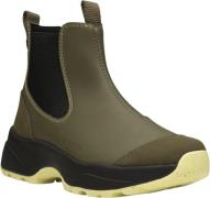 Woden Siri Waterproof Kvinde Dark Olive/pale Lime Gummistøvler Str 40 ...