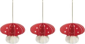 OYOY Living Design Julepaddehat Papirornament Pak af 3 Red / White - J...