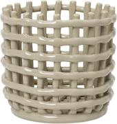 ferm LIVING Ceramic Basket Small - Cashmere Cashmere Str ACCESSORIES -...