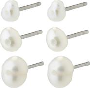 Pilgrim Edil Freshwaterpearl Earrings 3in-1 set One size - Ørestikker ...