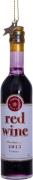 Vondels Ornament Glass red Wine Bottle H11cm Red - Juletræspynt hos Ma...