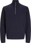 Jack & Jones Jprblamilano Stitch Knit Half ZIP S Mand Night Sky Turtle...