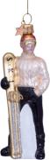 Vondels Ornament Glass Champagne ski boy H12. 5cm Champagne - Juletræs...