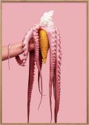 Poster & Frame Super Mercat Octopus ice Cream Flerfarvet Str 50x70cm -...