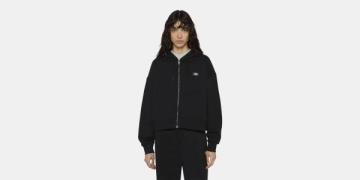 Dickies Oakport ZIP Hoodie W Black Kvinde Black Hættetrøjer Str L - ho...