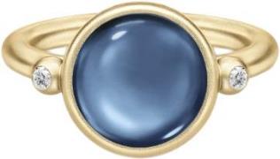 Julie Sandlau Prime Ring 54 Gold/sapphire Blue 54 - Ringe hos Magasin