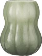 Ib Laursen Vase M/riller Veneto Gennemfarvet Grønt Glas Grøn Str D:15,...