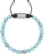 Nialaya Men's Beaded Bracelet With Turquoise M - Armbånd hos Magasin