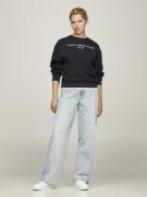 Tommy Hilfiger Mdrn REG Corp Logo CNK Swtshrt Kvinde Desert Sky Sweats...