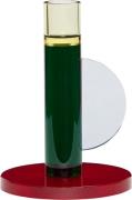 Hübsch Astro Candlestick Green Mørkegrøn/rød/gul Str ø10xh14cm - Krone...