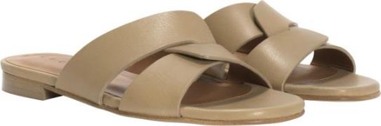 Dico Copenhagen Lulu Flats Kvinde Beige Flade Sandaler Str 40 - hos Ma...