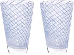 OYOY Living Design Yuka Swirl Glas Pakke med 2 Blå - Vandglas Glas hos...