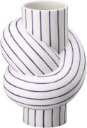 Rosenthal Vase 12cm, Plum, Node Stripes Hvid - Vaser hos Magasin