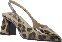 Bianco Biamaralyn Slingback Patent Kvinde Leo Print Slingbacks Str 40 ...