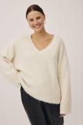 Magasin Evelyn 4 GRS Kvinde Winter White Sweaters Str XXL