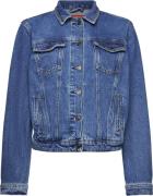 Esprit RCS Slim Truck Kvinde Blue Medium Wash Denimjakker Str S - hos ...