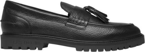 Les Deux Thatcher Grain Tassel Loafer Mand Black Loafers Str 41 - hos ...