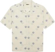 Woodbird Wbsunny Flower Shirt Mand Off White Kortærmede Skjorter Str M...