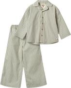 Wheat Pyjamas Bebbo Str 3 år / 98 cm - Soft Stripe Nattøj Bomuld hos M...