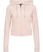 Juicy Couture Robertson Classic Velour Zip Trough Hoodie Kvinde Pale P...