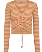 Magasin Milla 9G Kvinde Peach Pearl / Radiant Yellow Stripe Langærmede...