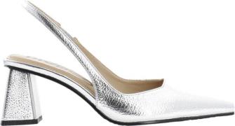 Bianco Biamaralyn Slingback Metallic Kvinde Silver Slingbacks Str 36 -...