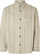 Selected Homme Slhboxyjames Overshirt LS Stripes Mand Egret Overshirts...