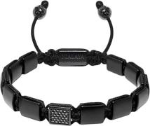 Nialaya The CZ Flatbead Collection Matte Onyx L - Armbånd hos Magasin