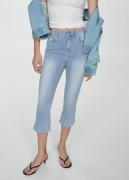 MANGO Side Opening Capri Jeans Kvinde Open Blue Capri Bukser Str 40 - ...