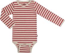 Mads Nørgaard - Copenhagen Soft Striped Rib Body Str 2 år - Red / Natu...