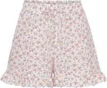 HUNKØN Cecilia Shorts Kvinde White Floral Casual Shorts Str L - hos Ma...