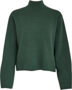 Minus Lupi High Neck Knit Pullover Kvinde Jungle Green Rullekraver Str...