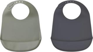 Liewood Tilda Silicone bib Solid 2 Pack One Size - Hagesmække hos Maga...