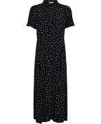 Magasin Lynne 10S Kvinde Black Dot Maxi Kjoler Str L Viskose