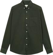 Forét Camp Light Twill Shirt Mand Dark Moss Langærmede Skjorter Str L ...