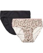 Magasin Girls Briefs 2pack Str 3 Brown Mini Flower / Black Underbukser...