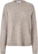 Modström Treemd Oneck Kvinde Beige Melange Sweaters Str L - hos Magasi...