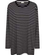 Kaffe Curve Kcwinni LS Tshirt Kvinde Dawn Purple/turtledove Stripe Kor...