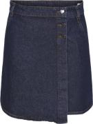 Pieces Pcnevin HW Mini Skirt Kvinde Blå Korte Nederdele Str L - Denim ...