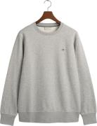 Gant REG EMB Archive Shield Cneck Mand Grey Melange Sweatshirts Str L ...