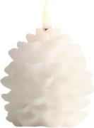 Uyuni LED Candle Pine Cone, Nordic White, Smooth, 7x7 cm White - Led S...