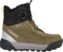 Viking Expower Warm GTX BOA Khaki Støvler Str 40 - Gummi hos Magasin