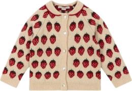 Konges Sløjd Belou Knit Collar Cardigan Str 12M - Strawberry Cardigans...