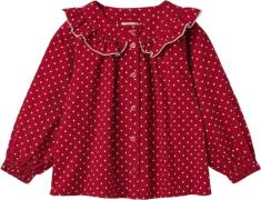 Fliink Dolly DOT LS Blouse Str 6Y/116 - Pompeian Red Bluser Bomuld hos...