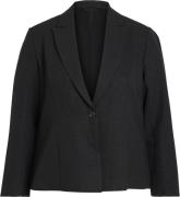 Evoked Vila Vireven L/S Blazer/cur Kvinde Black Blazere Str 46 - hos M...