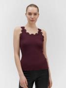 Rosemunde Silk top w/ Lace Kvinde Winetasting Toppe Str XL - hos Magas...