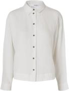 Selected Femme Slflinnie LS Linen Shirt B Kvinde Hvid Skjorter Str 34 ...