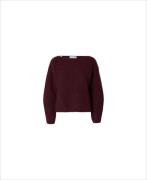 Selected Femme Slfsine LS Knit Boat Neck Kvinde Zinfandel Sweaters Loo...